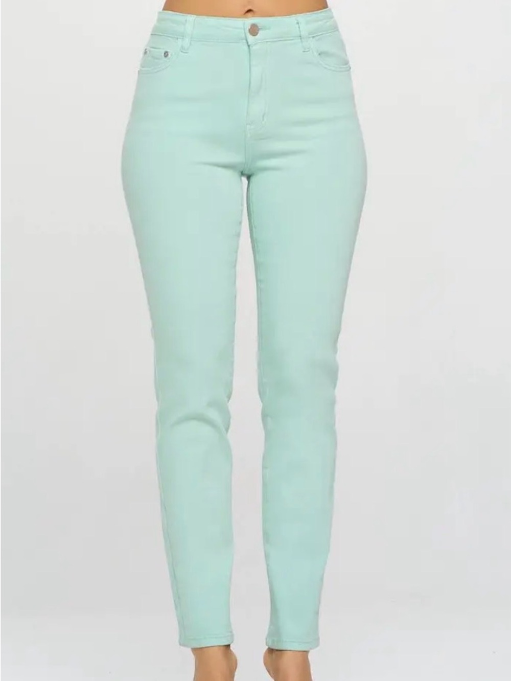 Women Straight Leg Jeans - Mint